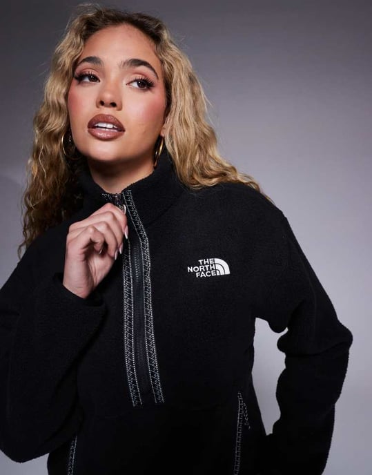 The North Face Fleeski Quarter Zip Pullover i svart - Image 3