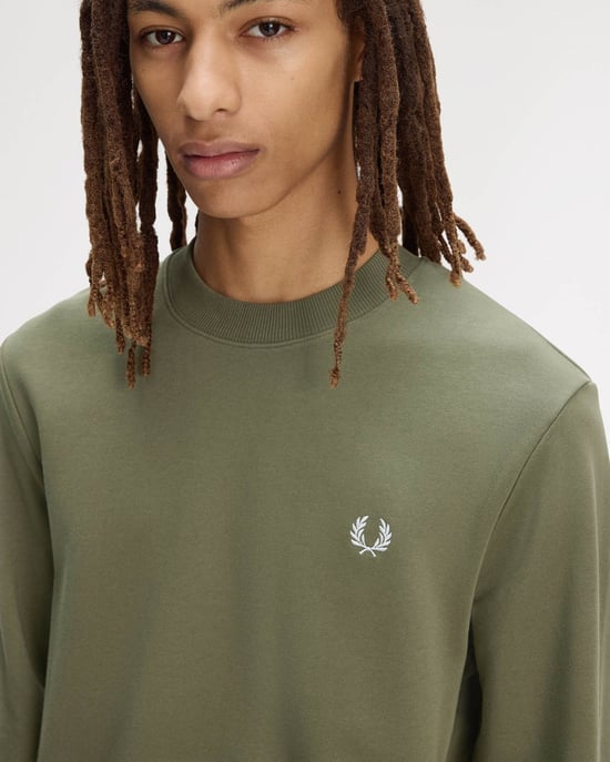 Crew Neck Sweatshirt in Sage Green - Image 4