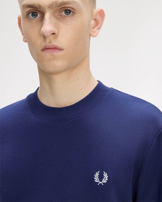 Crew Neck Sweatshirt in Dark Blue - Image 3