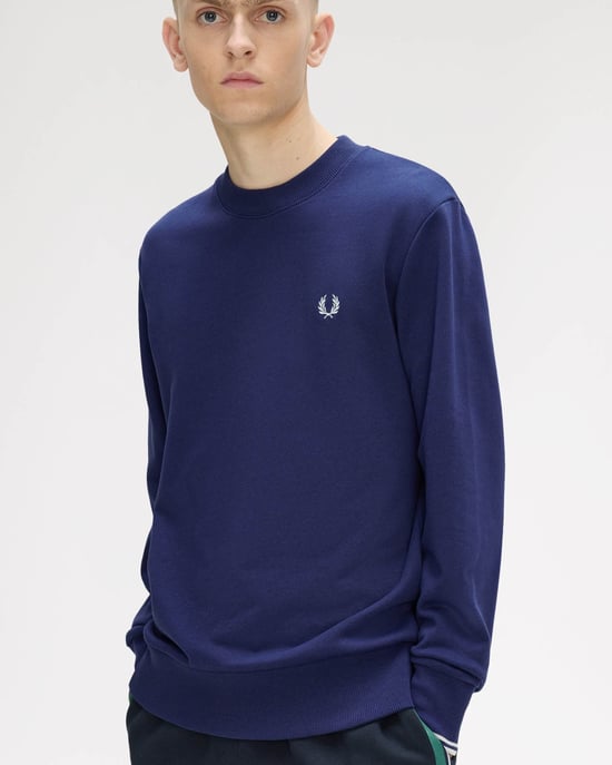Crew Neck Sweatshirt in Dark Blue - Image 4