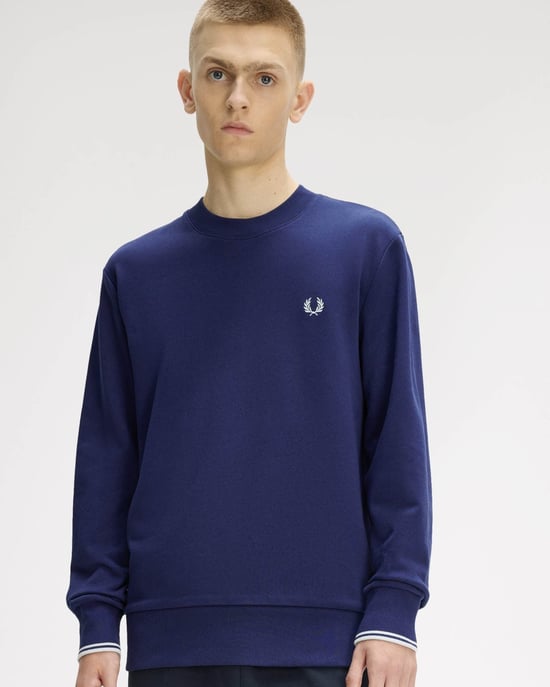 Crew Neck Sweatshirt in Dark Blue - Image 5