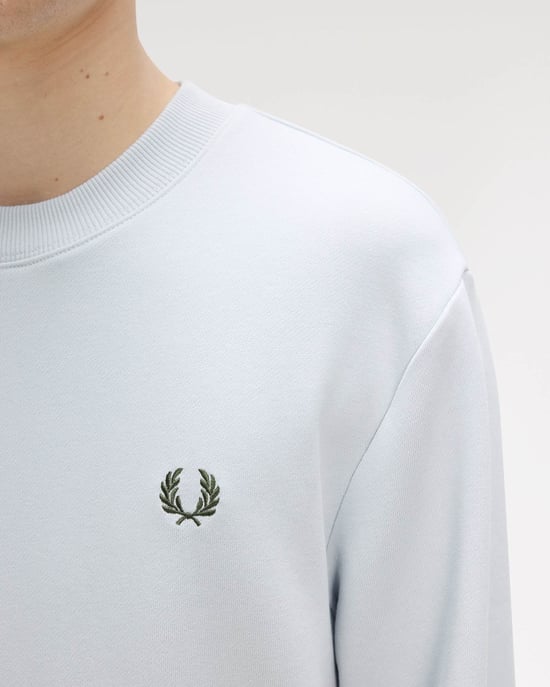Crew Neck Sweatshirt in Light Grey - Image 3