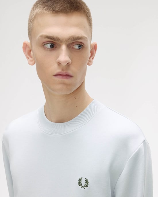 Crew Neck Sweatshirt in Light Grey - Image 4