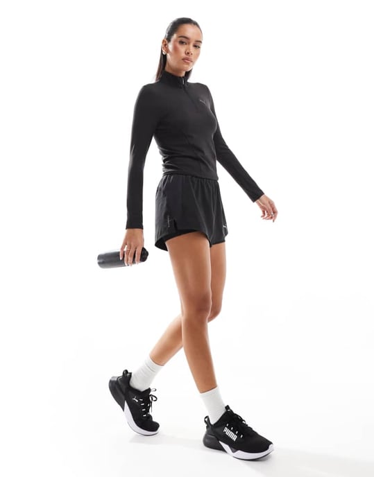 Puma Evolve 1/4 zip training top in black - Image 3