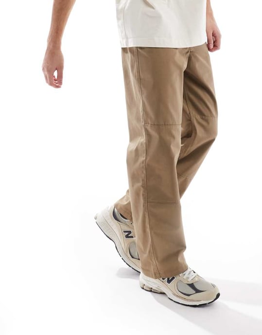 Jack & Jones bill vid passform arbetsbyxor i beige - Image 2