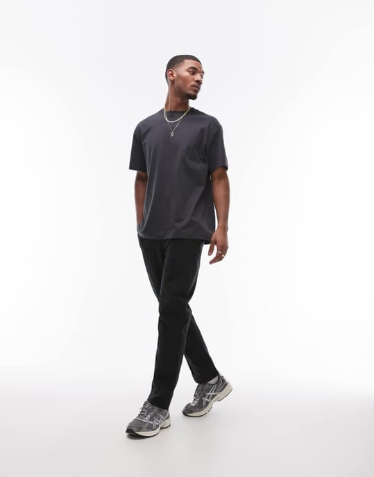 Topman straight chino trousers in black - Image 1