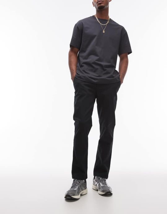 Topman straight chino trousers in black - Image 2