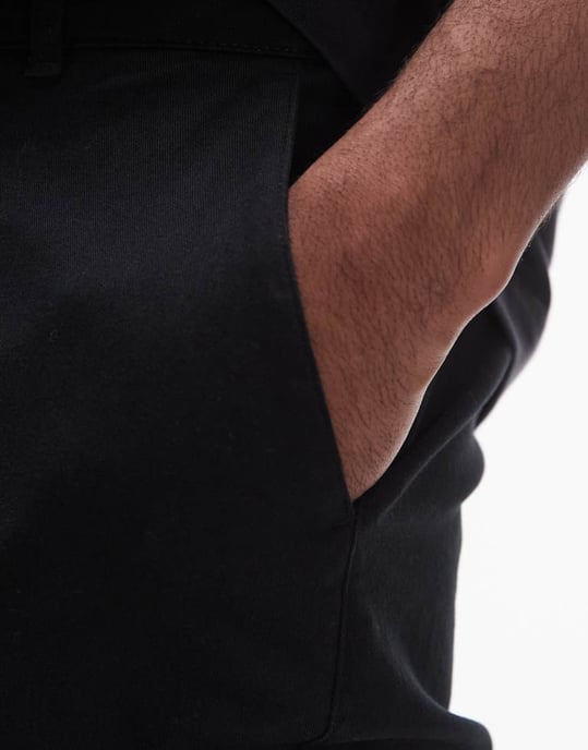 Topman straight chino trousers in black - Image 3