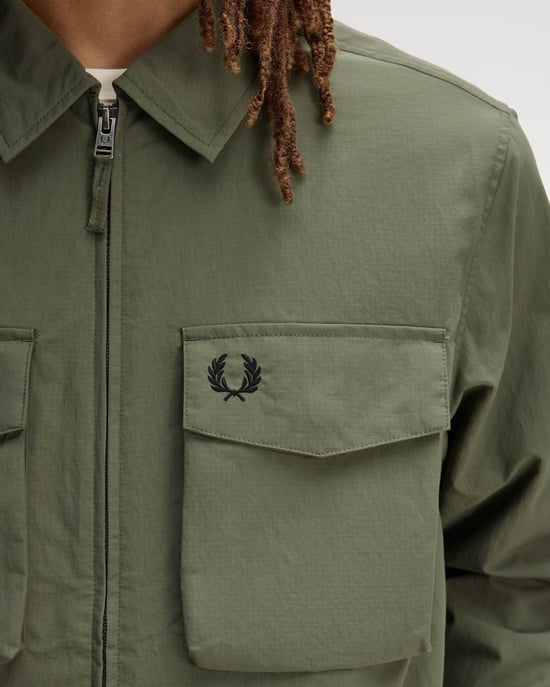 Pocket Overshirt in Sage Green - Image 3