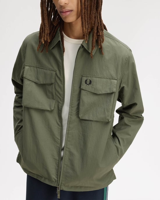 Pocket Overshirt in Sage Green - Image 4