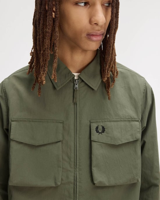 Pocket Overshirt in Sage Green - Image 6