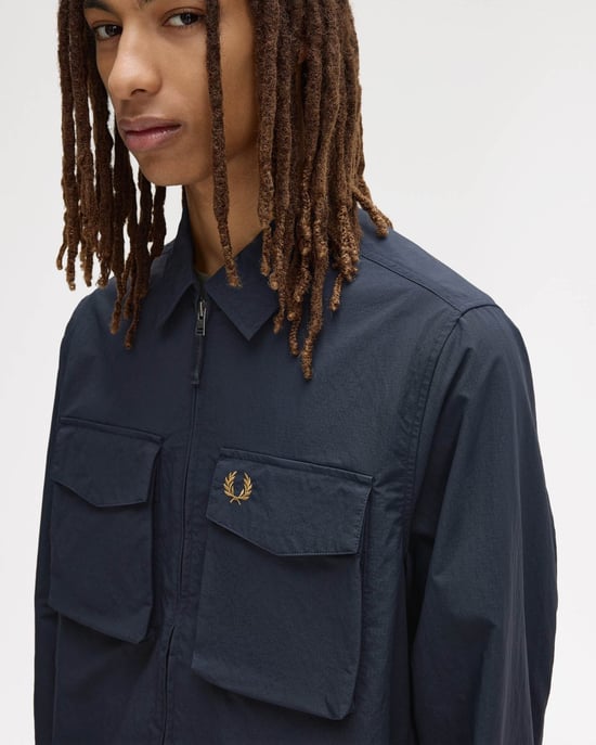 Overshirt in Dark Blue - Image 4