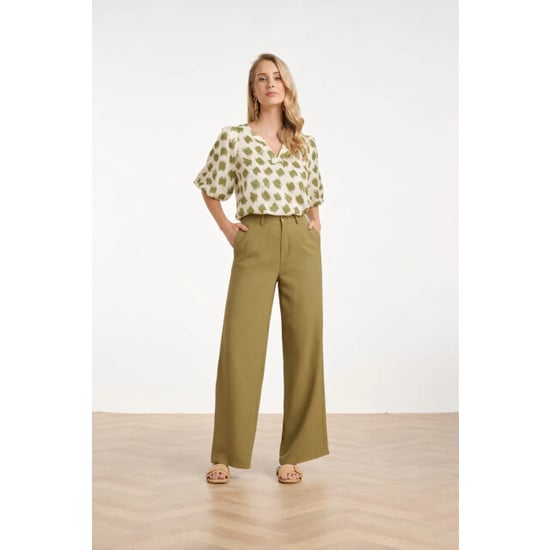 Smashed Lemon Comfortabele wide leg pantalon | - Image 1