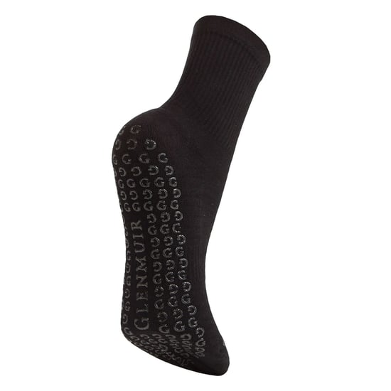2 Pair Ladies Yoga Grip Socks | Cotton Cushioned Mid Length Gym Pilates Socks - Image 3