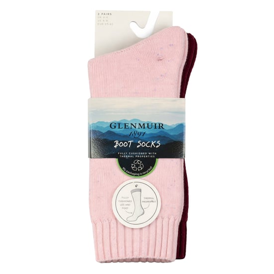2 Par Damtermiska Stövlsockor | Fullt Dämpade Varm Ullen Blandning Vandringsockor - Image 2