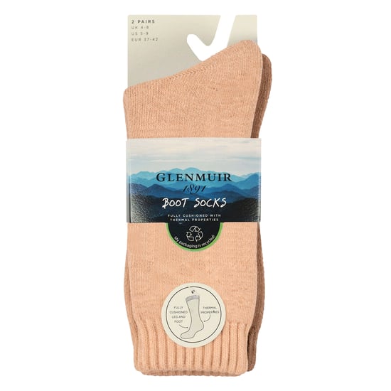 2 Par Damtermisk Stövlsockor | Fullt vadderade Varm Ullblandning Vandringsockor - Image 2
