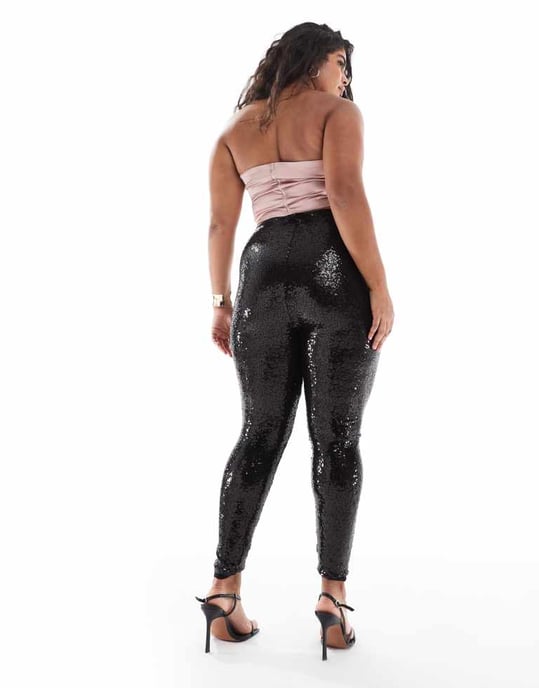 Dina paljettleggings i svart - Image 2