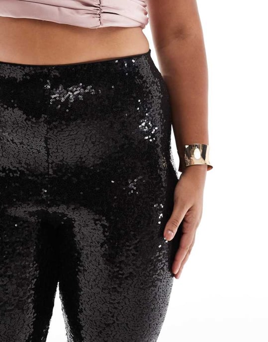 Dina paljettleggings i svart - Image 4