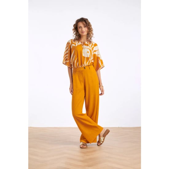 Smashed Lemon Linnen wide leg pantalon | - Image 1