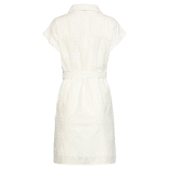 Smashed Lemon Elegante doorknoopjurk met fijn bloemen borduursel | - Image 2