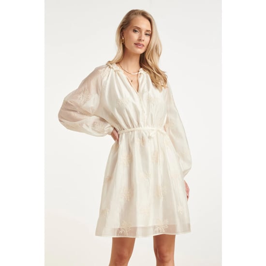 Smashed Lemon Romantische kortejurk met ruches en taillekoord | - Image 5