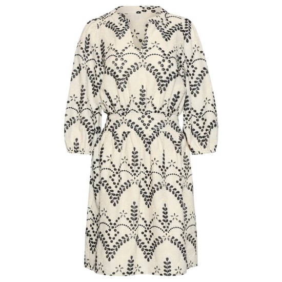 Smashed Lemon Elegante taillejurk met rijk geborduurde print | - Image 2