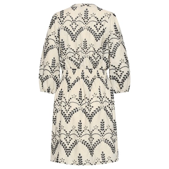 Smashed Lemon Elegante taillejurk met rijk geborduurde print | - Image 4