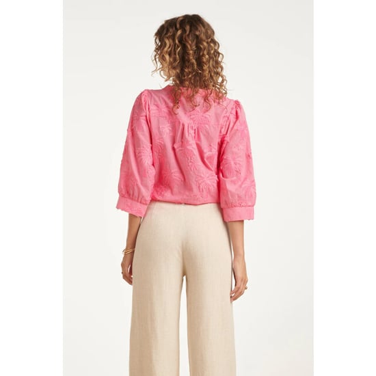 Smashed Lemon Blouse met tropisch palmborduursel | - Image 2