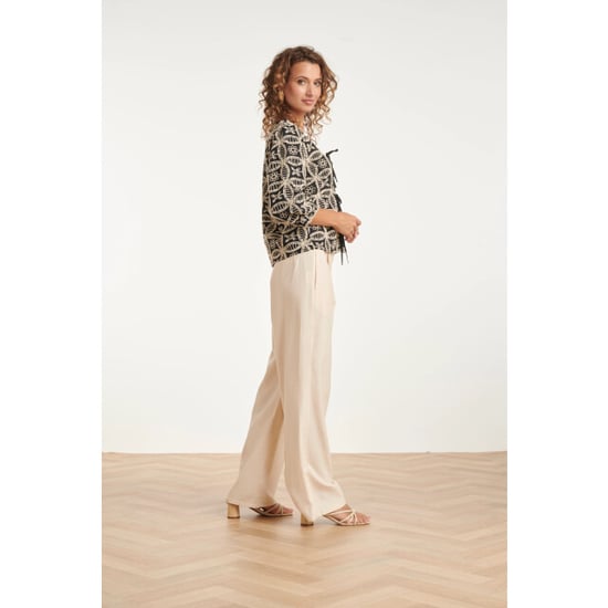 Smashed Lemon Boho top met rijk borduursel en vetersluiting | - Image 4