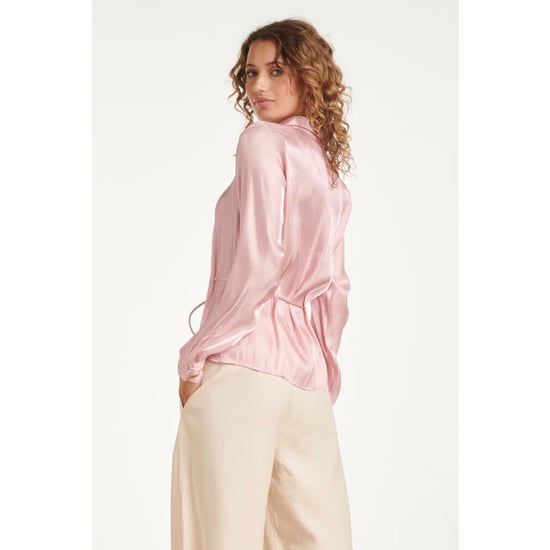 Smashed Lemon Getailleerde blouse met glanseffect | - Image 2