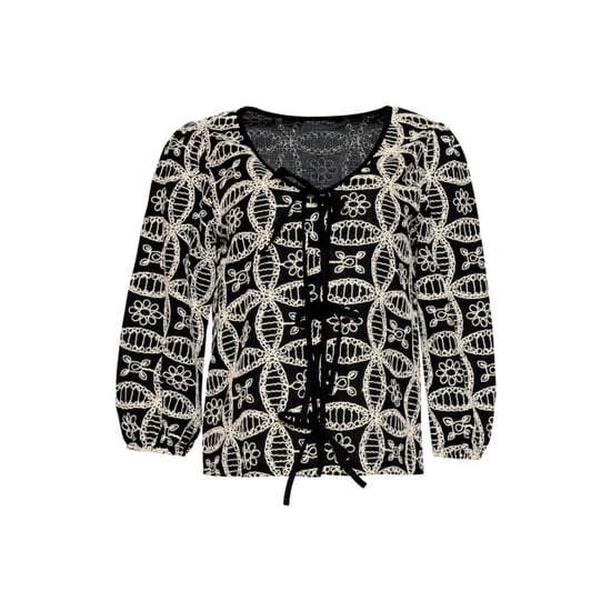 Smashed Lemon Boho top met rijk borduursel en vetersluiting | - Image 6