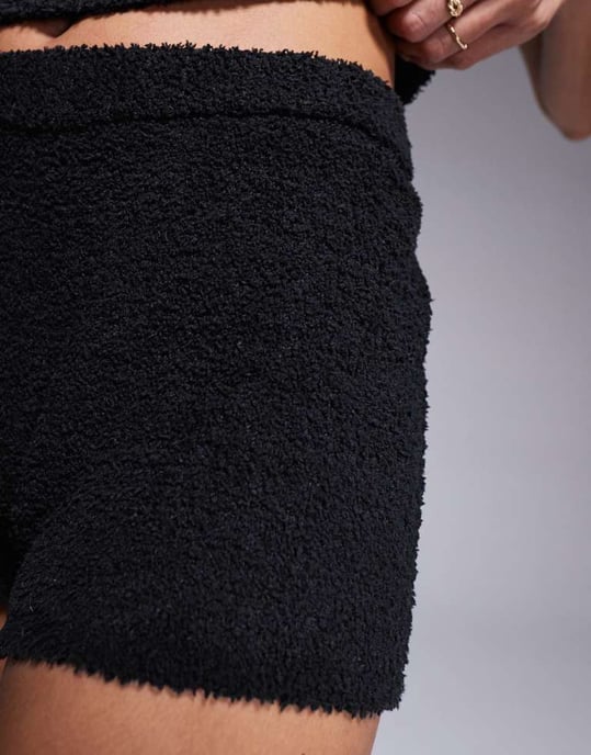 ASOS DESIGN lounge strumpbyxor pyjamashorts i svart - Image 2