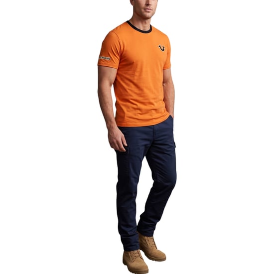True Religion Mens T Shirts Budda Arch Back Logo Summer Crew Neck Tee - Image 3