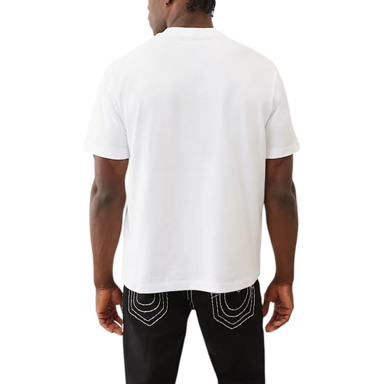 True Religion Mens T Shirts Mesh SRS Logo Crew Neck Summer Soft Cotton Tee - Image 3