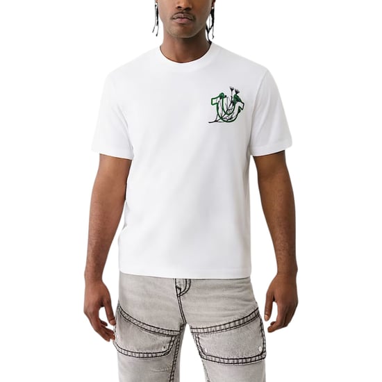 True Religion Mens T Shirts Nature Graphic Crew Neck Summer Cotton Tee - Image 1