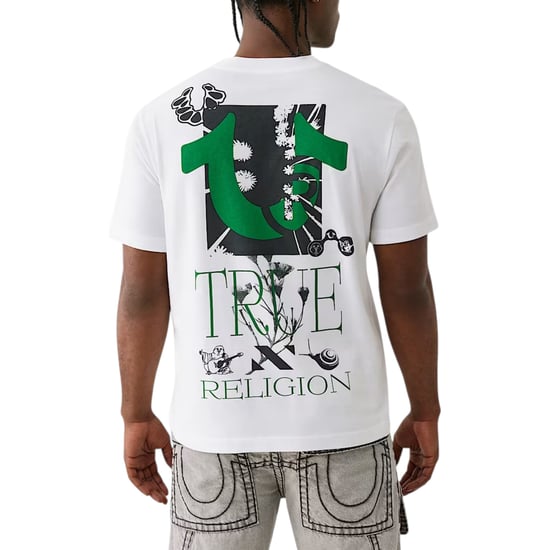 True Religion Mens T Shirts Nature Graphic Crew Neck Summer Cotton Tee - Image 2