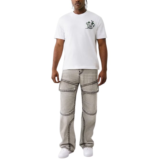 True Religion Mens T Shirts Nature Graphic Crew Neck Summer Cotton Tee - Image 3