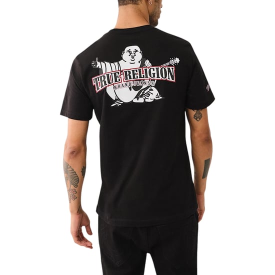 True Religion Mens T Shirts Budda Arch Back Logo Summer Crew Neck Tee - Image 2