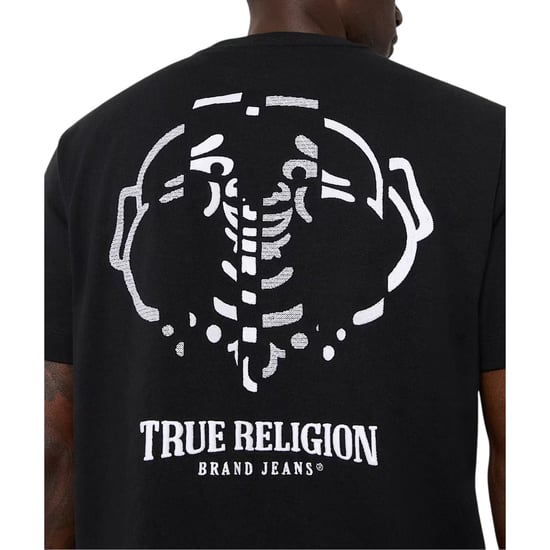 True Religion 108677 Mens T Shirts Embroidered Warped Buddha Logo Cotton Tee - Image 2