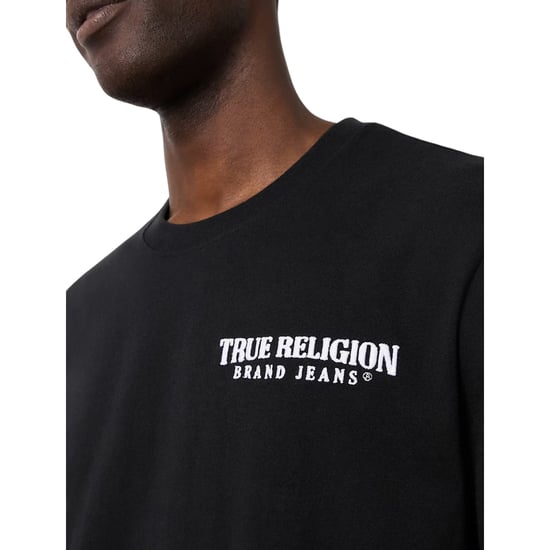True Religion 108677 Mens T Shirts Embroidered Warped Buddha Logo Cotton Tee - Image 4