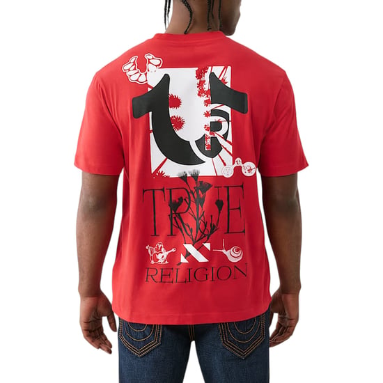 True Religion Mens T Shirts Nature Graphic Crew Neck Summer Cotton Tee - Image 3