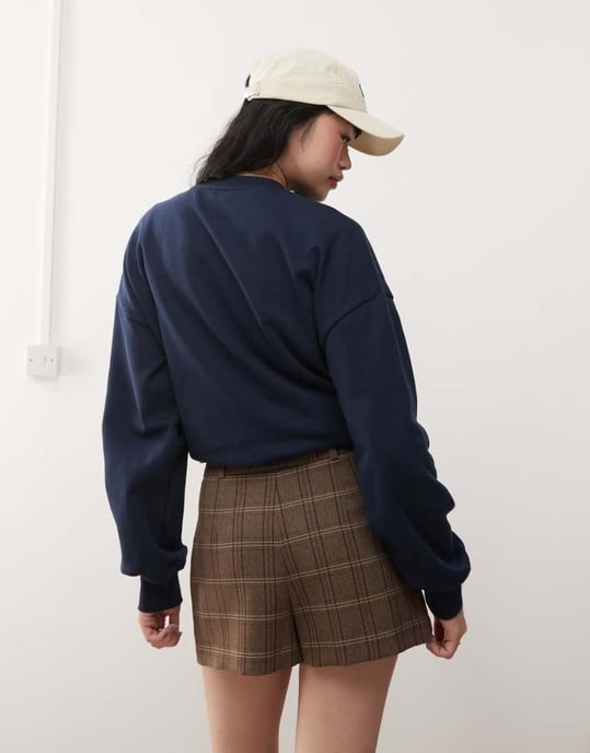 Miss Selfridge co-ord skräddarsydd mini skort i rutmönster - Image 4