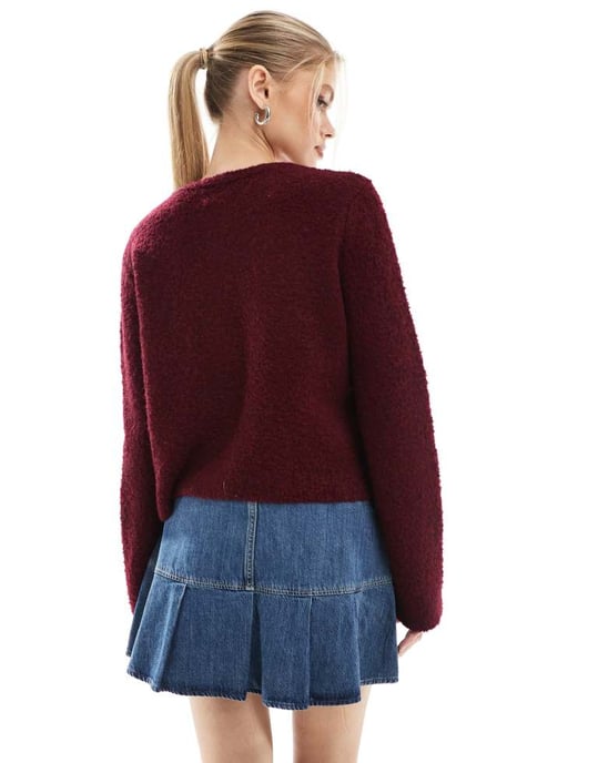 Hollister micro pleated mini skirt in wash denim - Image 2