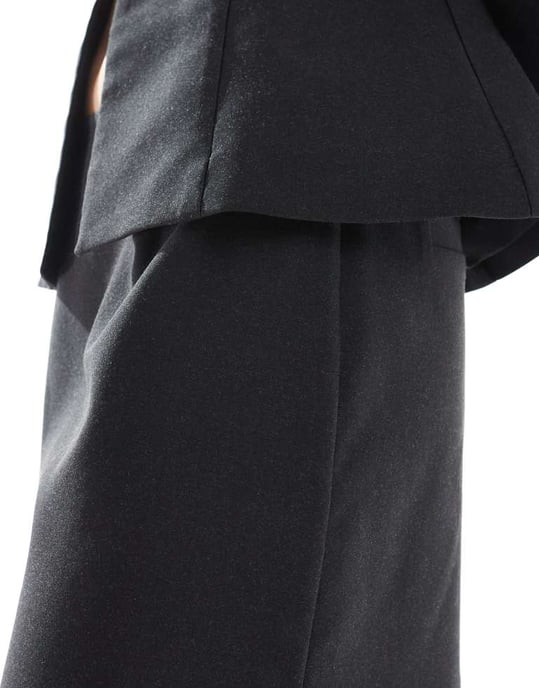 ASOS DESIGN skräddarsydd pelmet mini kjol i svart koord - Image 4