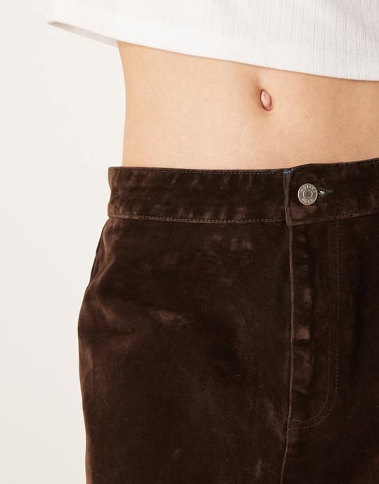 ASOS DESIGN flockad denim minikjol - Image 3