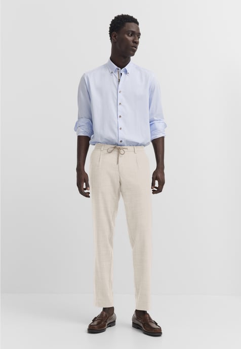 Bugatti Herren Broek met bandplooien, stretch en easy-care functie - Image 3