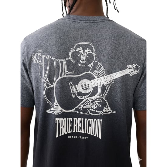 True Religion Mens T Shirts Heavyweight Vintage Buddha Summer Cotton Tee - Image 3