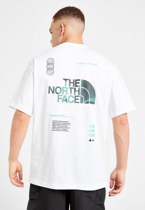 The North Face Mens M Graphic Relaxed SS Tee in White - Image 3