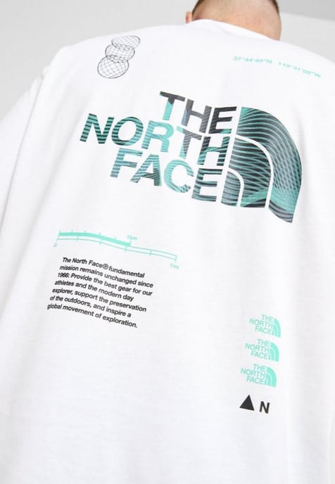 The North Face Mens M Graphic Relaxed SS Tee in White - Image 5
