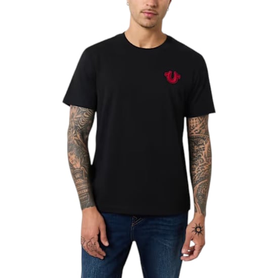 True Religion Mens T Shirts Short Sleeve Horseshoe Soft Summer Crew Neck - Image 1